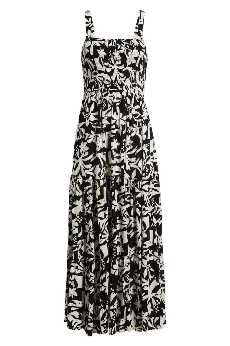 Topanga Canyon Print Sleeveless Maxi Dress, Main, color, BONE/ BLACK