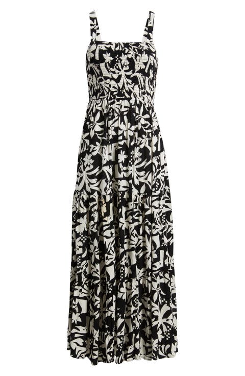 Topanga Canyon Print Sleeveless Maxi Dress