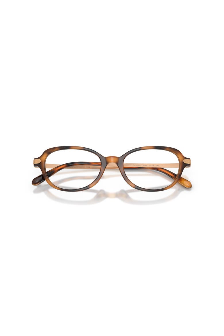 49mm Oval optical glasses, Alternate, color, Tortoise