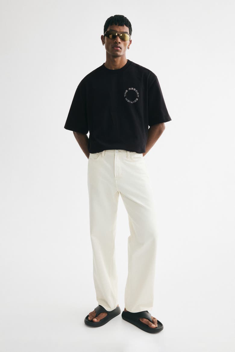 Oversized-fit Boxy T-shirt, Alternate, color, Black/The Resort Edition