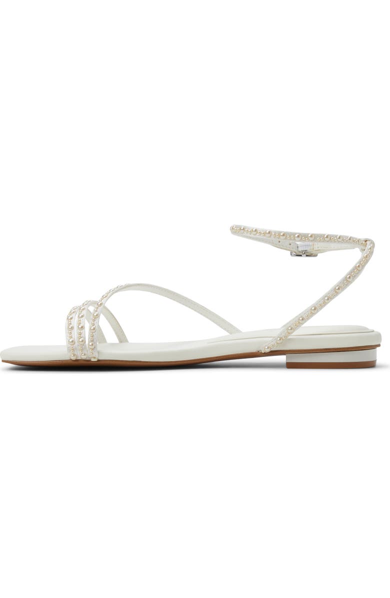 ALDO Marjorie Ankle Strap Sandal, Alternate, color, White