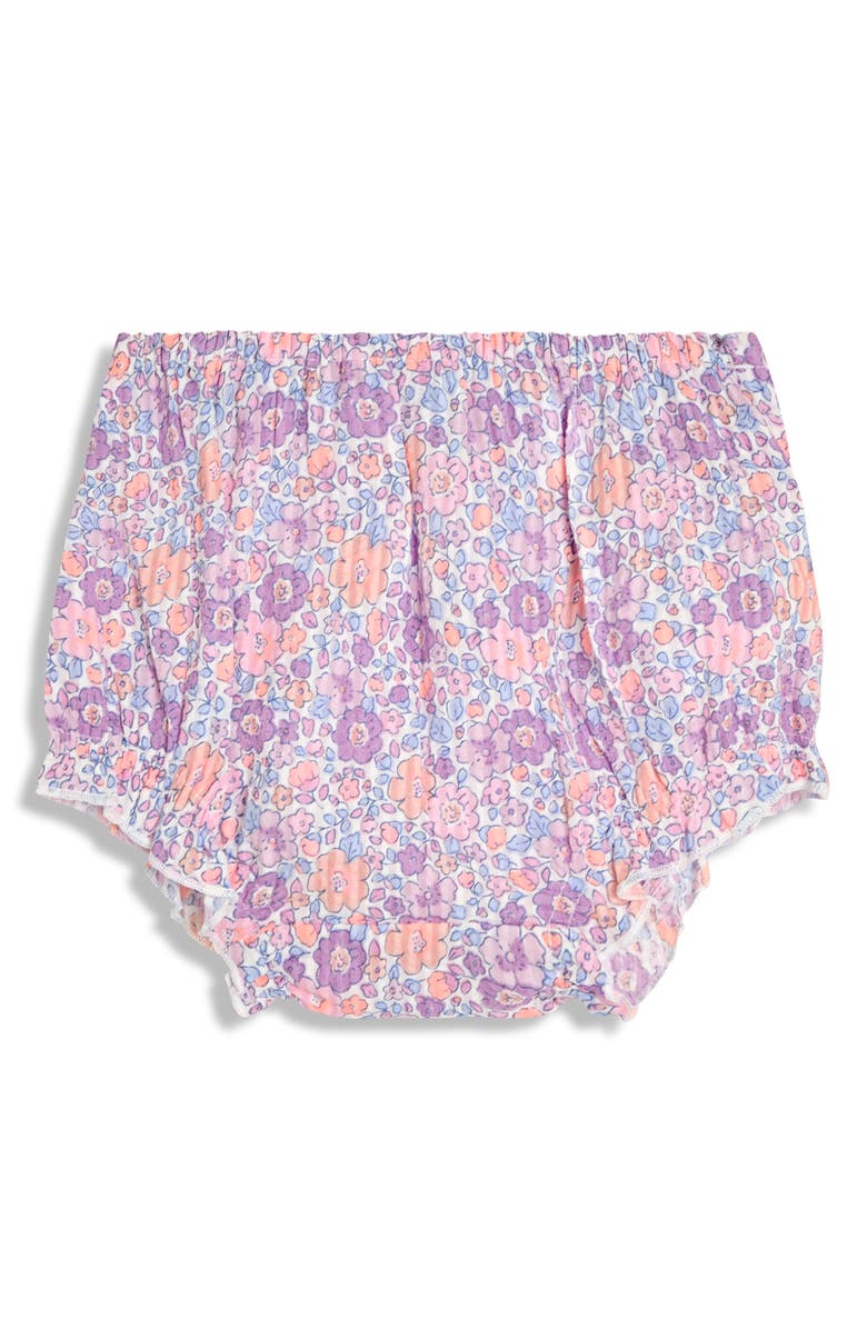 JOJO MAMAN BEBE Tropical Floral Smocked Dress & Bloomers Set, Alternate, color, Lilac