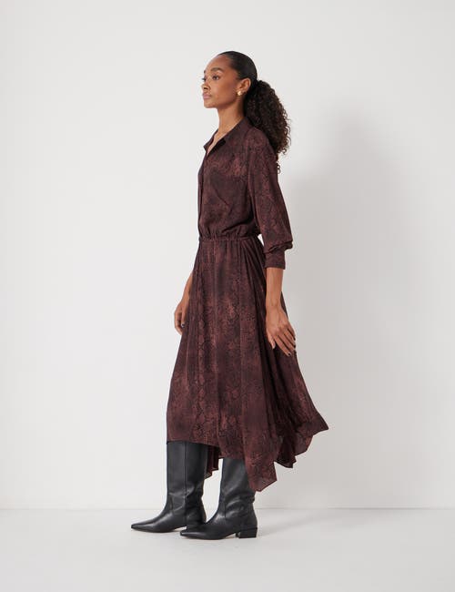 Hush Chiffon Hanky Hem Maxi Dress In Brown