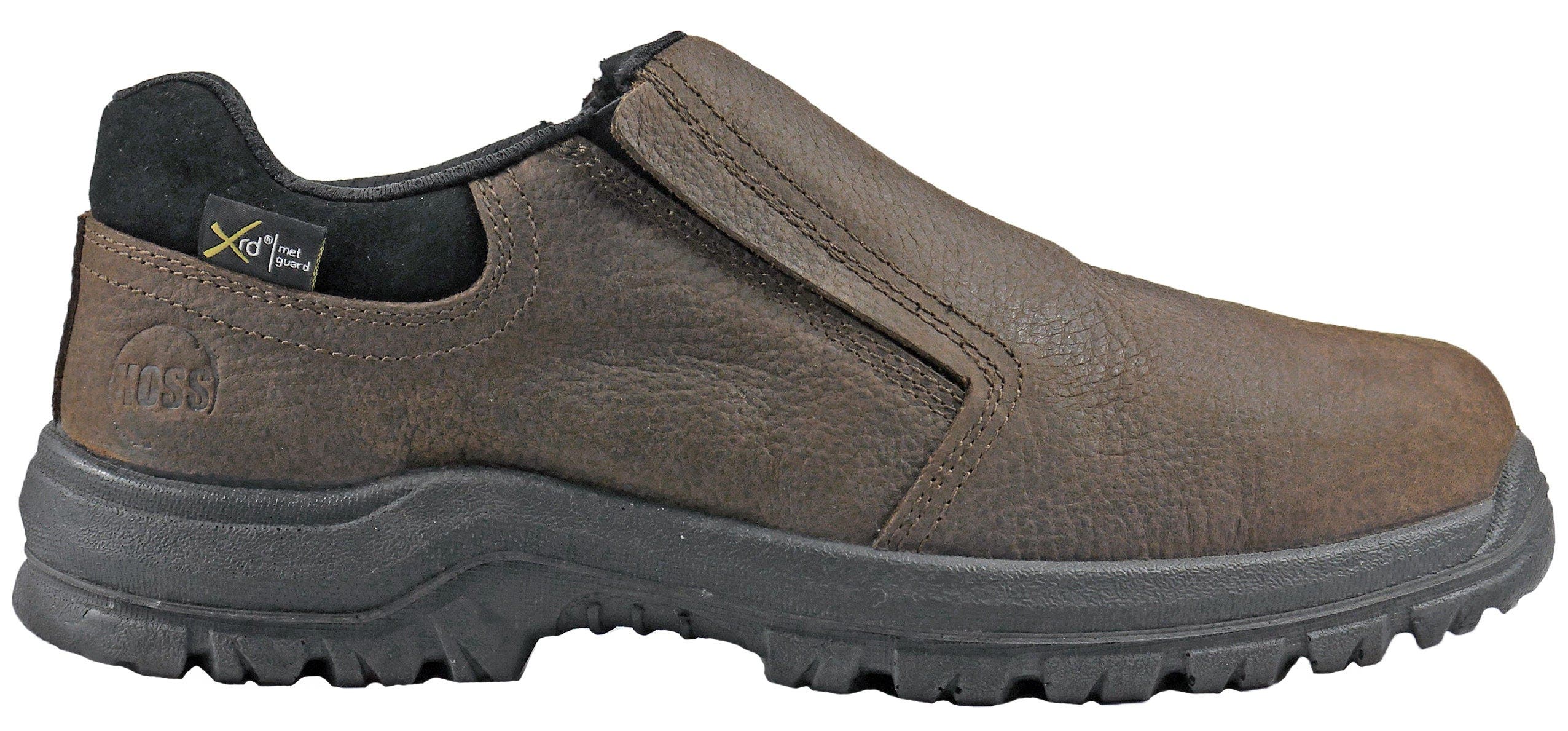 Hoss Boot Company HOSS Worker Slip On Composite Toe Met Guard Work Shoe, Alternate, color, Brown