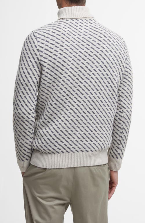 Barbour Masham Turtleneck Sweater In Chalk Marl