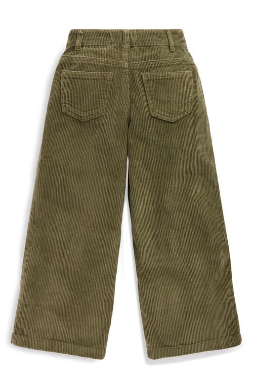Mini Boden Kids' Wide Leg Corduroy Pants In Green