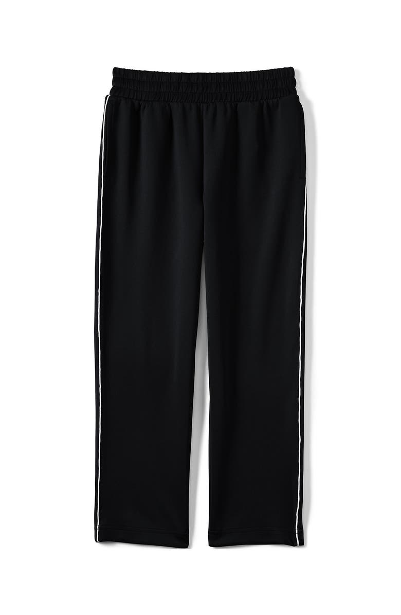 Lands' End School Uniform Coed Active Performance Track Pants, Alternate, color, Black