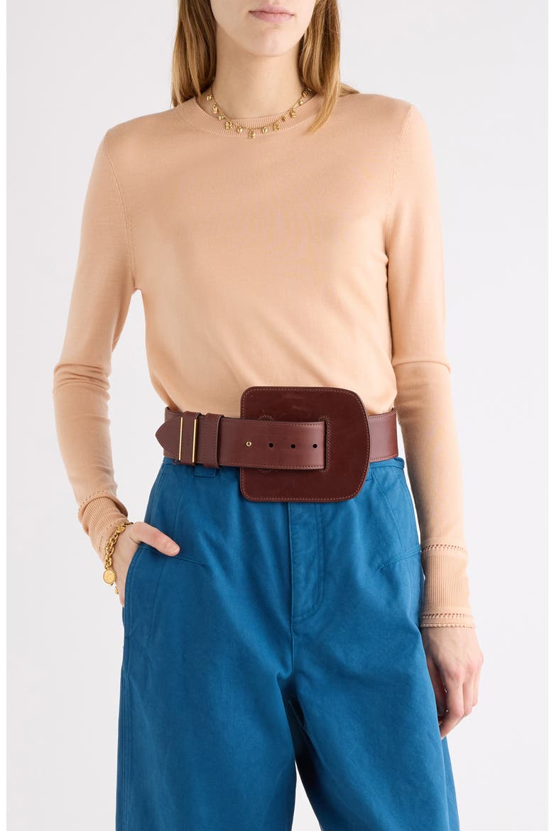 Lace Trim Wool Sweater, Main, color, TENDER PEACH