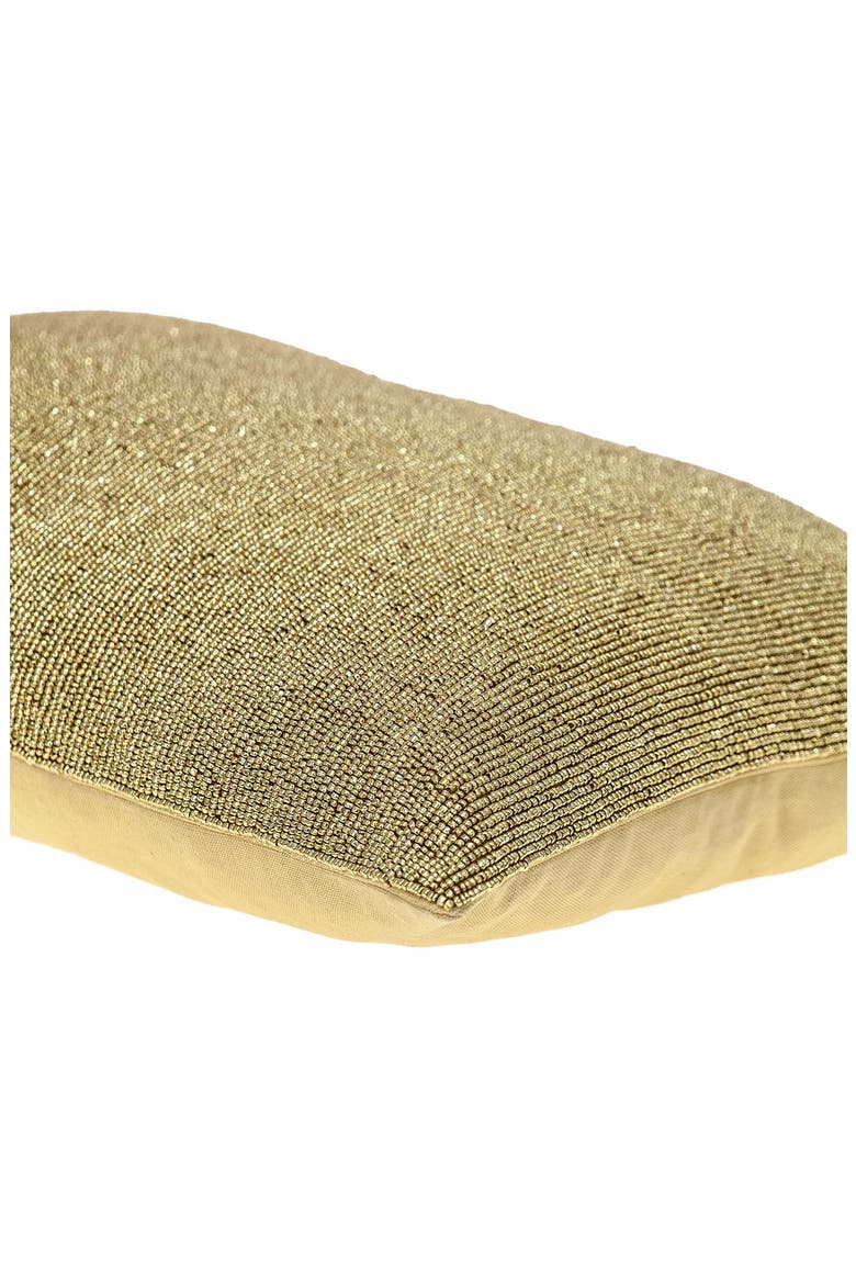 Aster Embelliished Throw Pillow, Alternate, color, GOLD