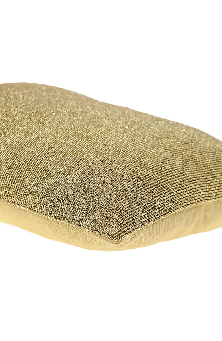 PARKLAND COLLECTION Aster Embelliished Throw Pillow, Alternate, color, Gold