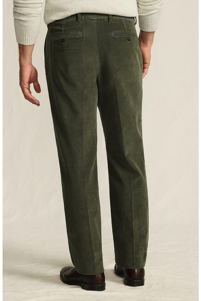 Corduroy Comfort Waist Classic Fit Pleated Front Pant, Alternate, color, Forest Moss