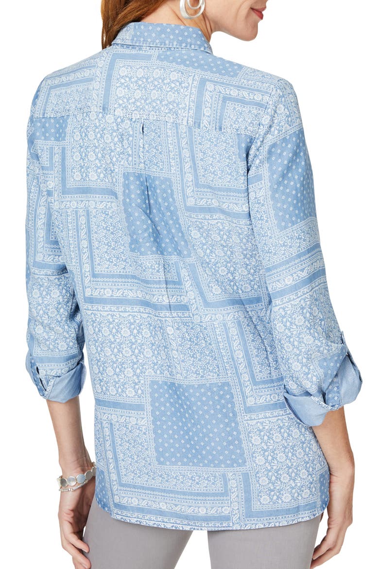 Cole Roll Sleeve Button-Up Shirt, Alternate, color, BLUEWASH