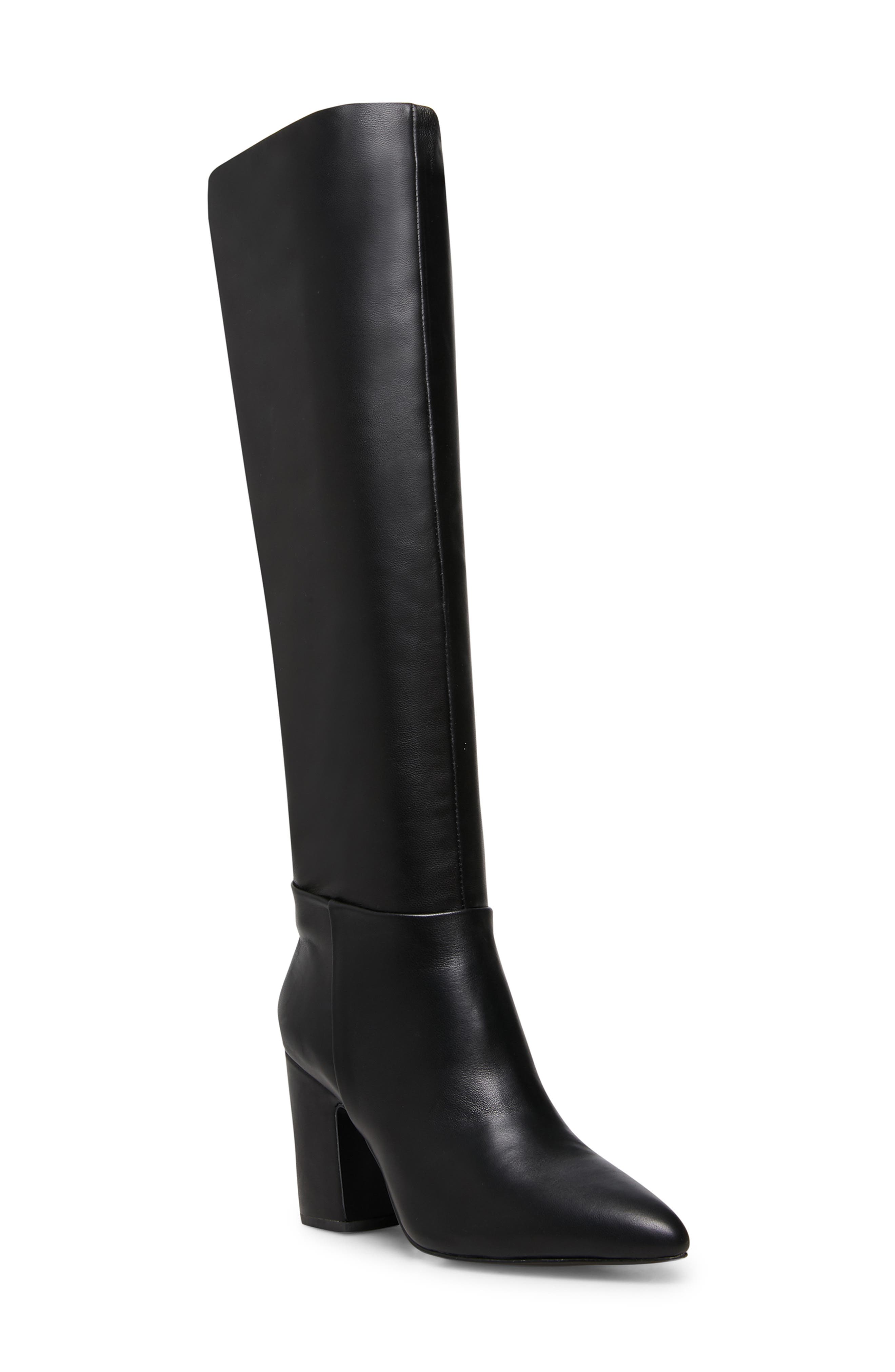 Limo Pointed Toe Boot, Main, color, BLACK FAUX LEATHER