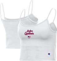 Champion Women's Champion White St. Louis Cardinals America Scoop Tank Top