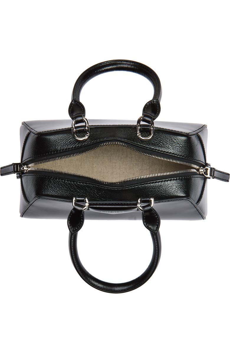 Givenchy Mini Antigona Leather East/West Satchel, Alternate, color, Black