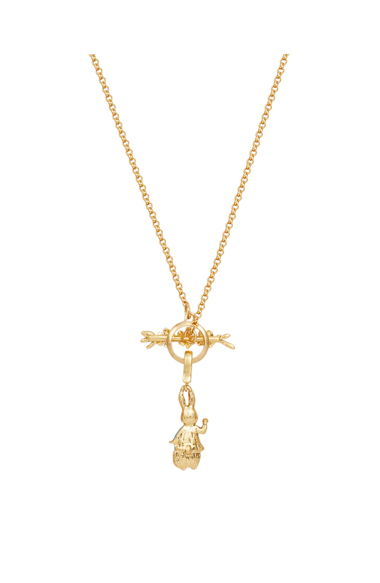 Fable England x Peter Rabbit Forget Me Not Toggle Necklace, Alternate, color, Gold