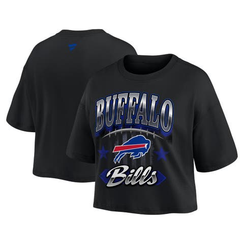 Women's Fanatics  Black Buffalo Bills Americana Cropped T-Shirt