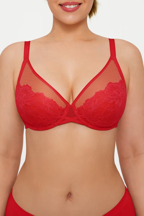 Lightweight Underwire Minimizer Lace Mesh Bra