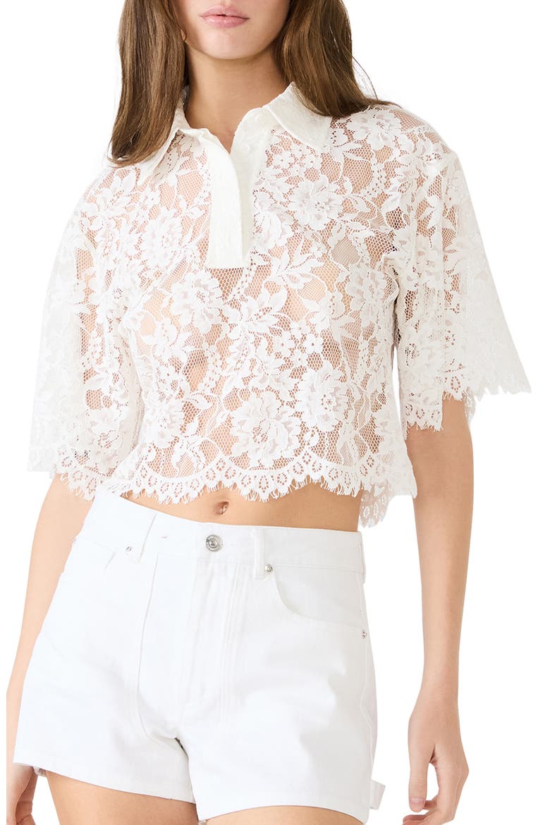 Monette Floral Lace Layering Top, Main, color, ANTIQUE