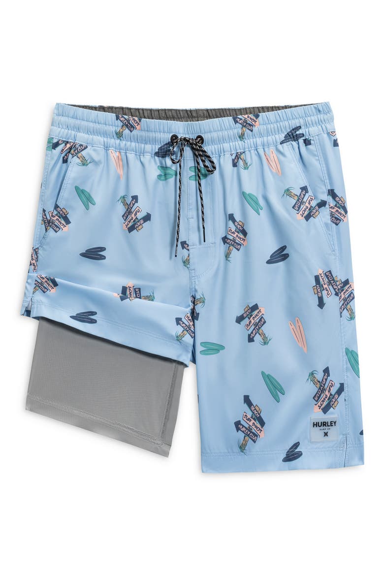Roadsign Volley Swim Trunks, Alternate, color, MYSTIC BLUE