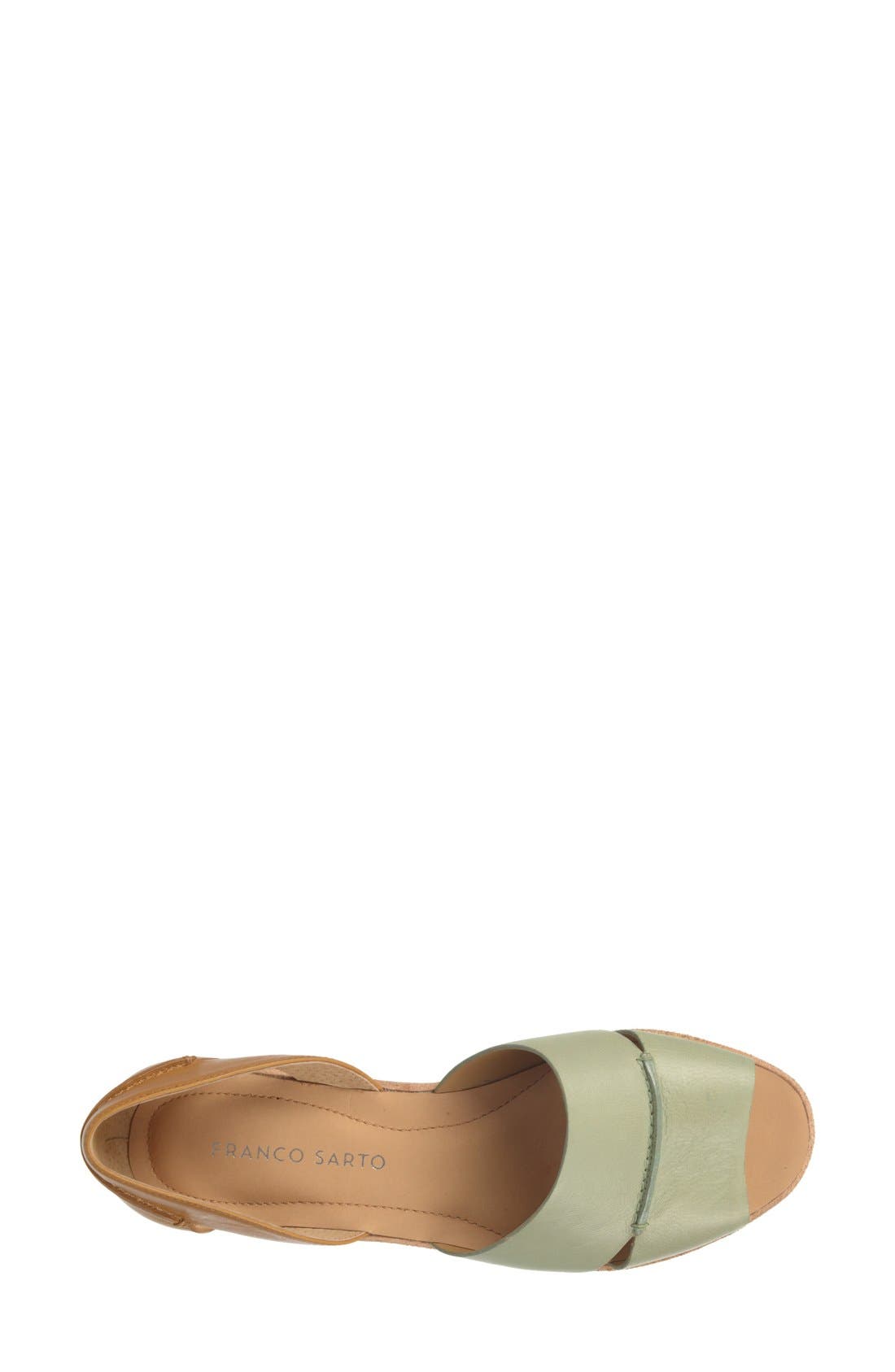 'Vivace' Leather d'Orsay Flat, Alternate, color, NEW MINT/ TAN