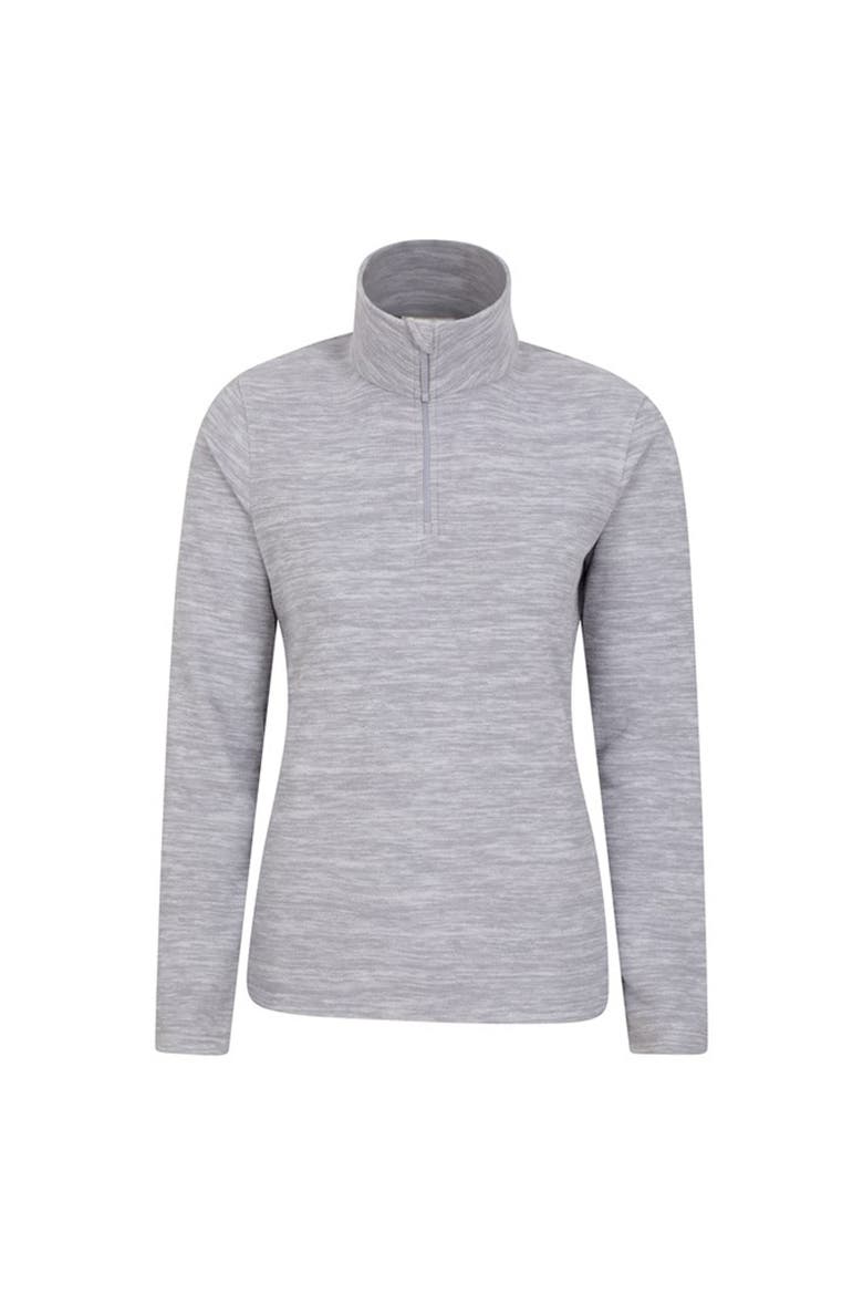 Snowdon Melange Fleece Top, Main, color, Gray
