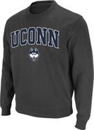 COLOSSEUM Men's Colosseum Charcoal UConn Huskies Arch & Logo Crew Neck Sweatshirt
