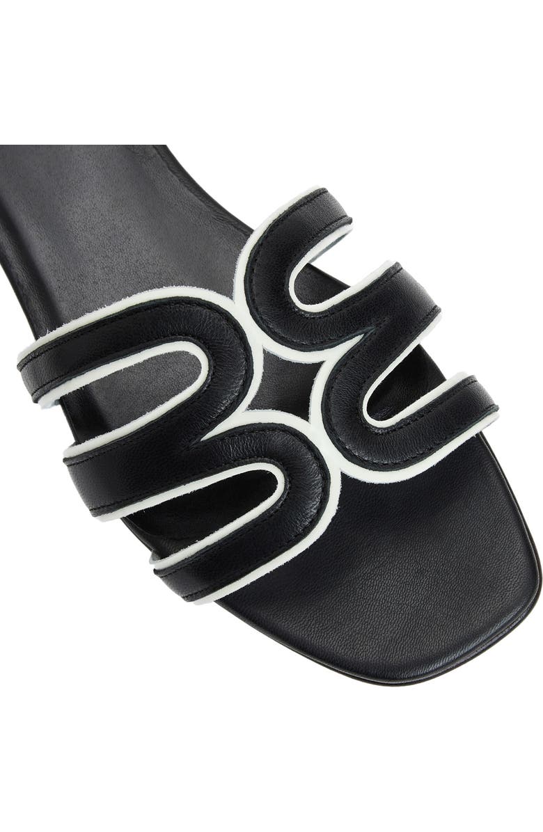 Bruno Magli Flore Slide Sandal, Alternate, color, Black Nappa/ Bone