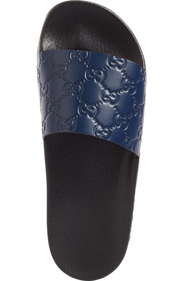 Gucci Pursuit Logo Slide Sandal, Alternate, color,