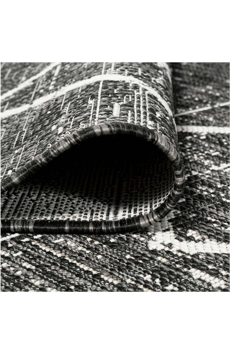JONATHAN Y Carwa Diamond Trellis Indoor/Outdoor Area Rug, Alternate, color, Black/Ivory