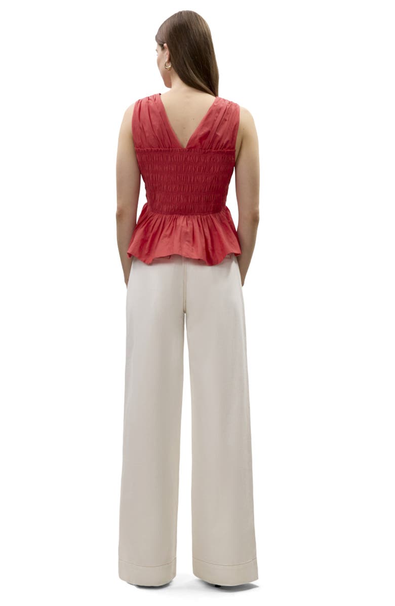 Rebecca Taylor Merrick Silk Cotton Top, Alternate, color, Scarlet