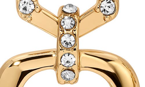 Ettika Crystal Open Rectangle Hoop Earrings