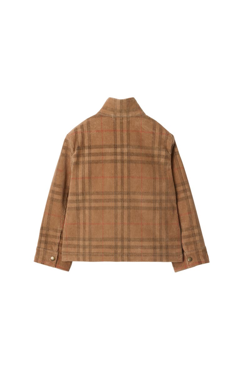 Burberry Check Corduroy Harrington Jacket, Alternate, color, Archive Beige