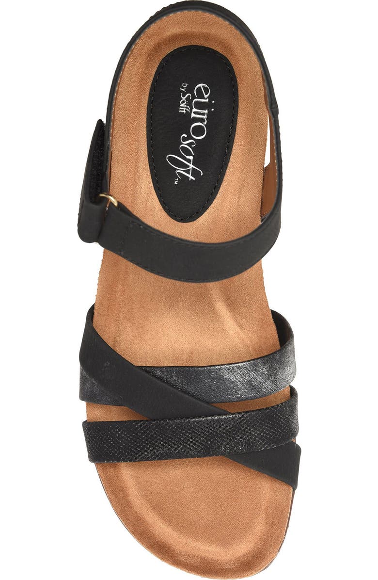 EUROSOFT Talia Wedge Sandal, Alternate, color, Black