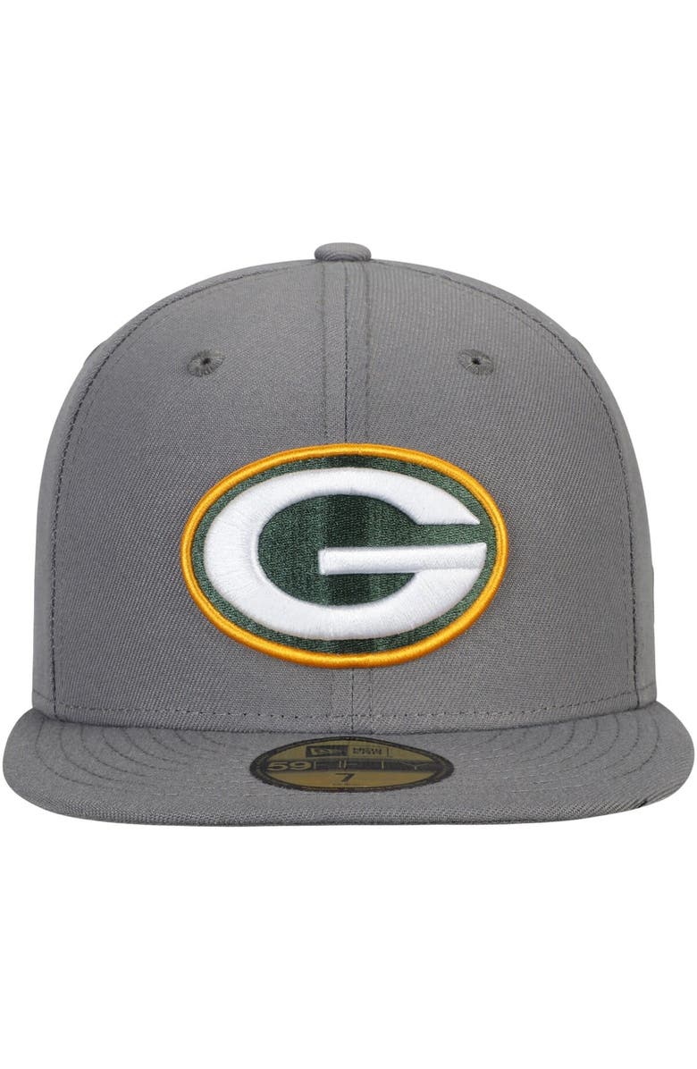 New Era Men's New Era Graphite Green Bay Packers Storm 59FIFTY Fitted Hat, Alternate, color, 