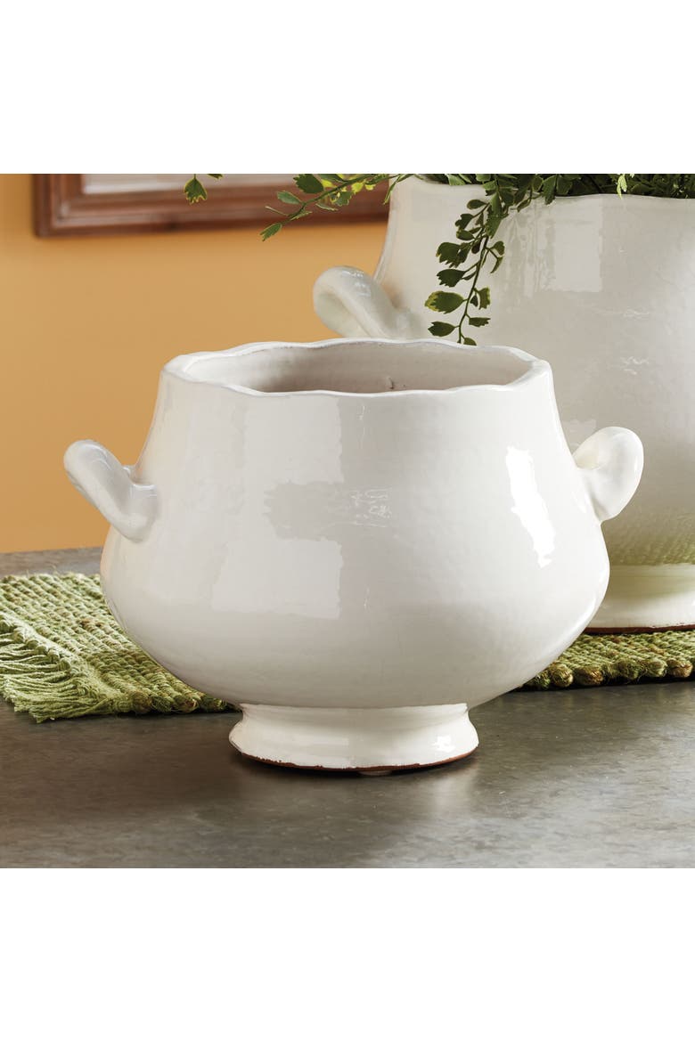 Wellon Footed Cachepot, Alternate, color, White