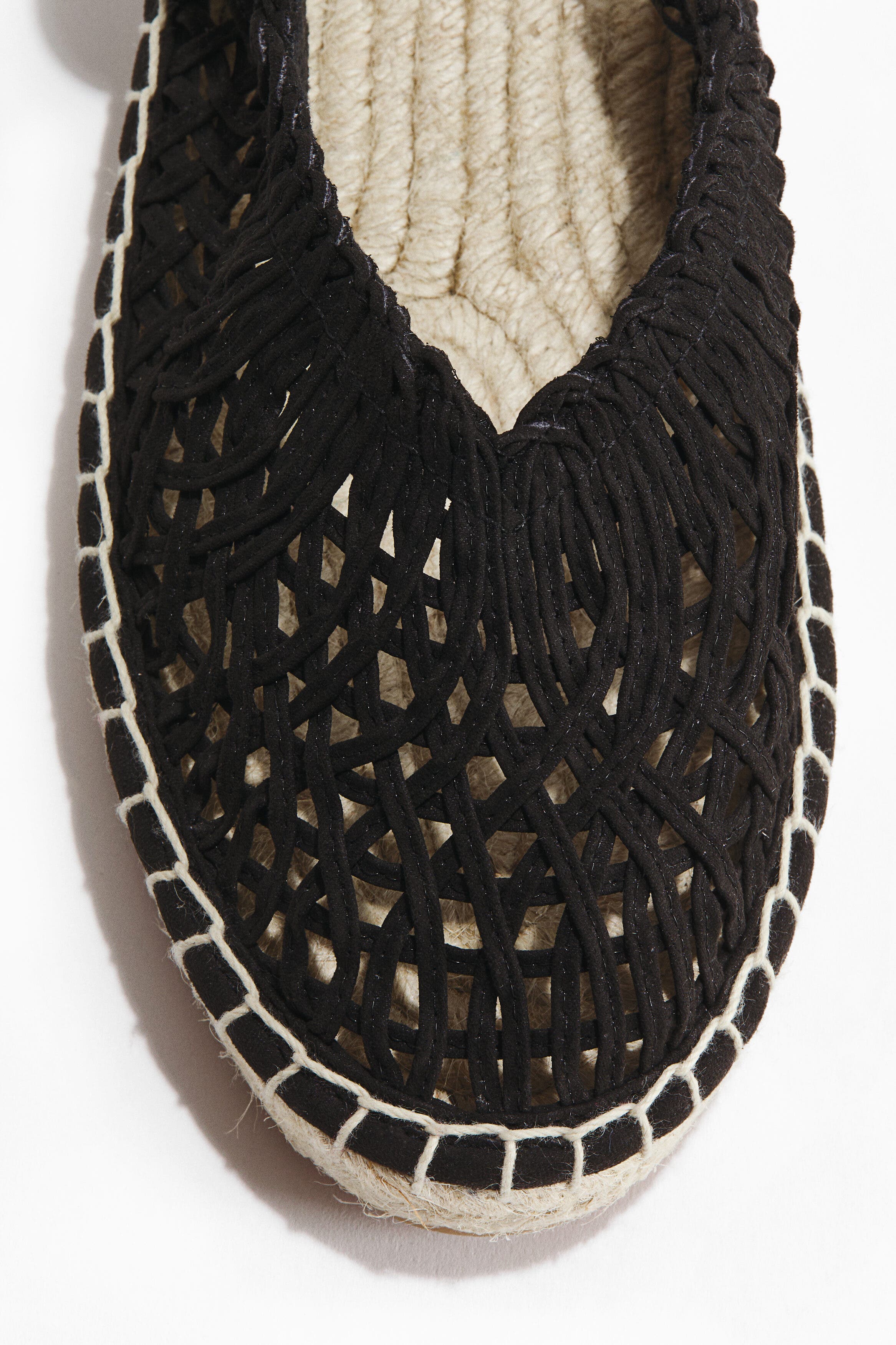 H&M Interwoven espadrilles, Alternate, color, Black