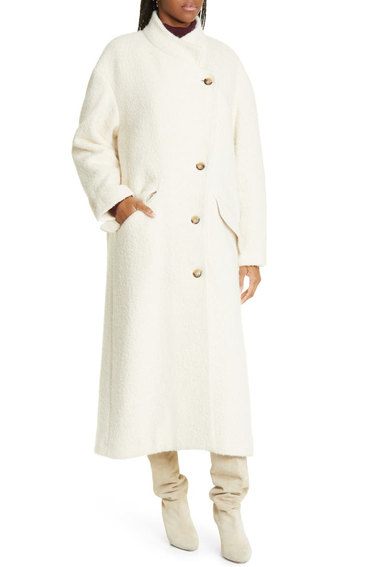 Sabine Long Coat, Alternate, color, ECRU