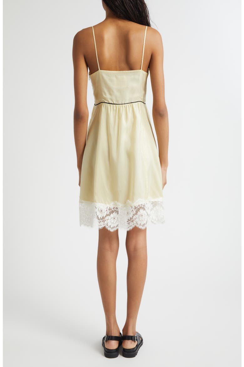 Lace Trim Pinstripe Slipdress, Alternate, color, EGGWHITE BASE / BLACK STRIPES