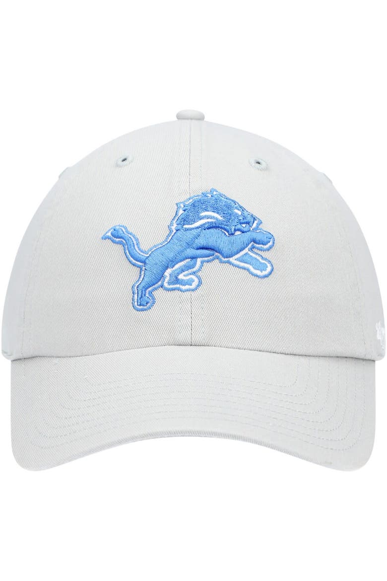 Men's '47 Gray Detroit Lions Clean Up Adjustable Hat, Alternate, color, Gray
