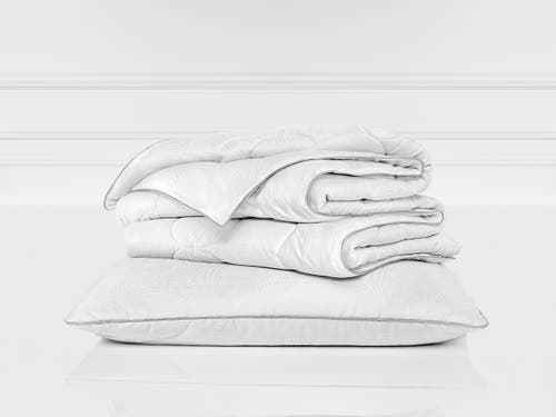 Togas Viento Camel Wool Silk Pillow In White