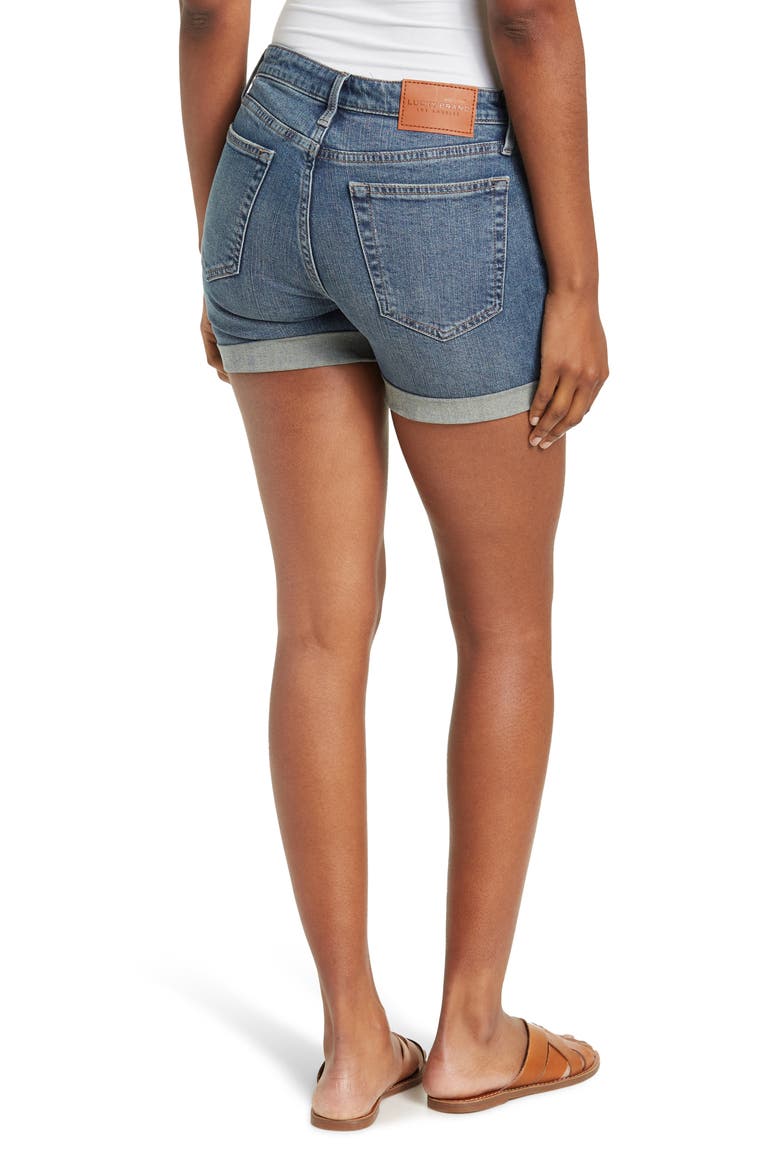 Ava Cuffed Denim Shorts, Alternate, color, BAILEY CT