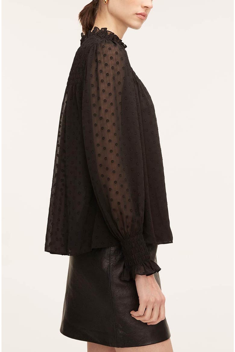 Clip Dot Blouse, Alternate, color, Black