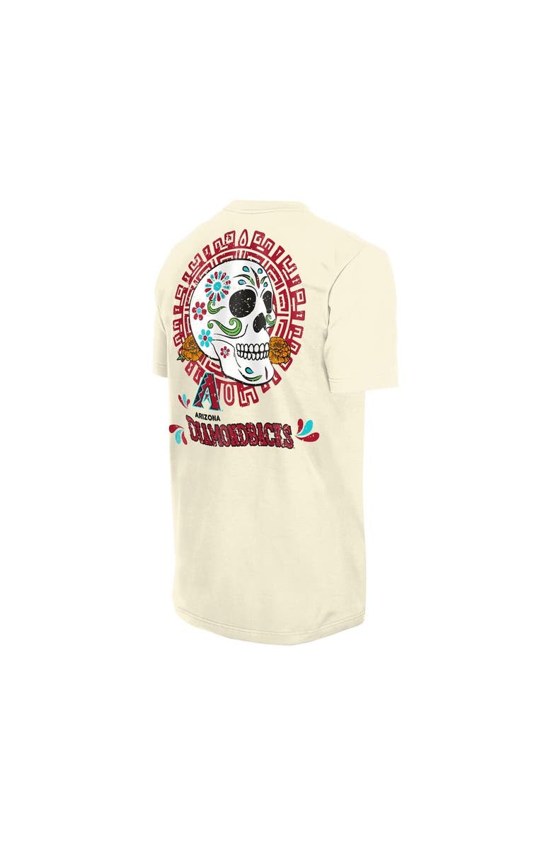 New Era Men's New Era Natural Arizona Diamondbacks Dia de los Muertos Sugar Skull T-Shirt, Alternate, color, Natural