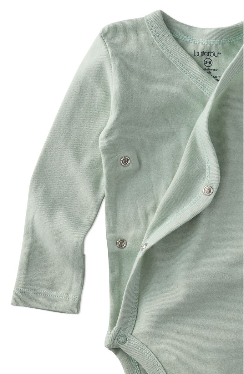 BUTTERBLU Sterling Side Snap Organic Cotton Assorted 3-Pack Bodysuits, Alternate, color, 