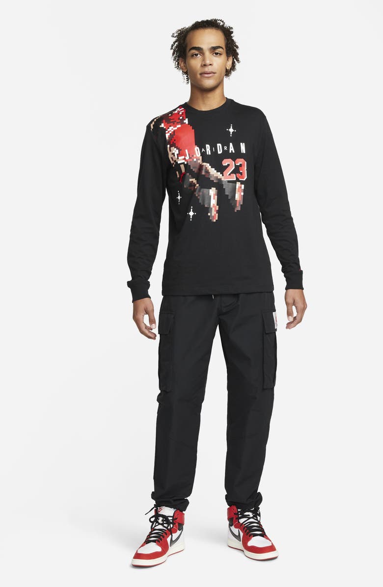 Jordan Long Sleeve Jumpman Cotton Graphic Tee, Alternate, color, 
