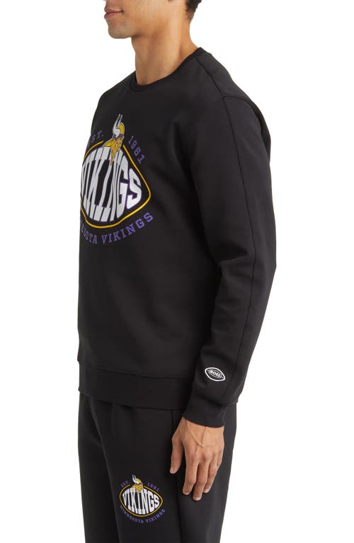 Shop Hugo Boss Boss X Nfl Crewneck Sweatshirt In Minnesota Vikings Black