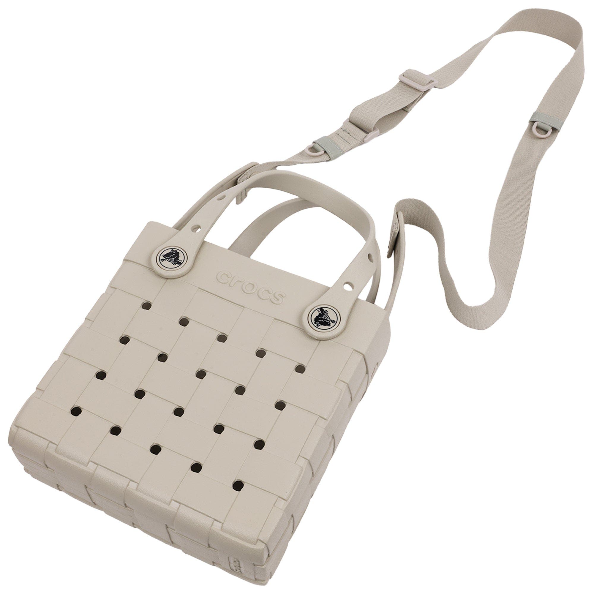 Small Woven Style Crossbody Tote with Top Handles and removeable crossbody strap, Alternate, color, NEW METEOR