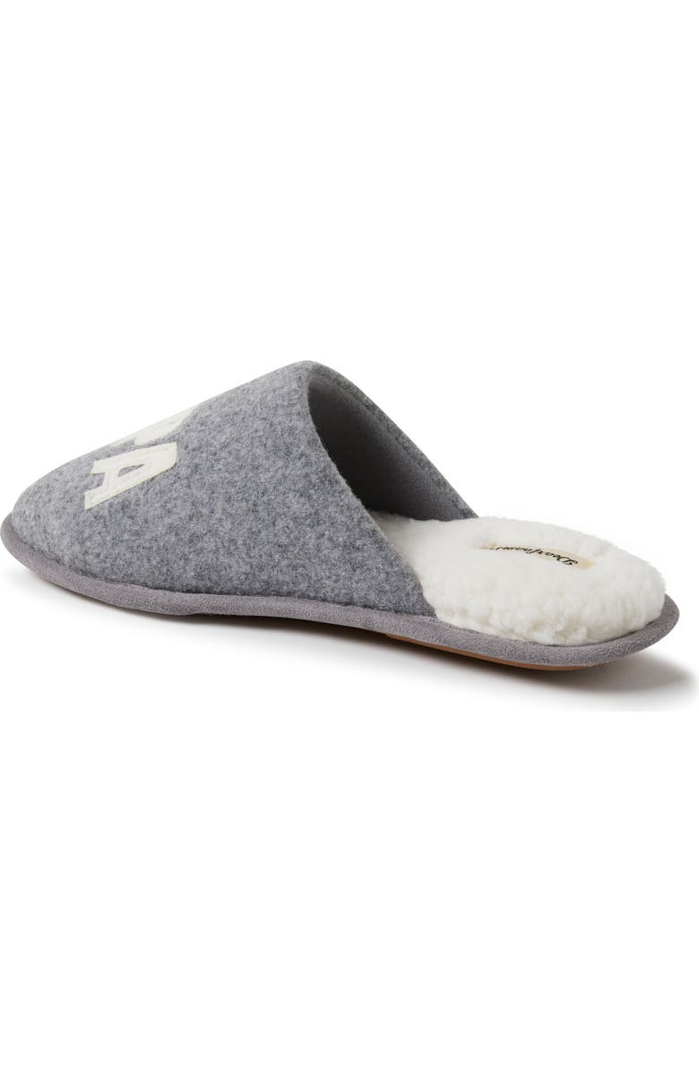 DEARFOAMS Carson Papa Bear Dad Scuff Slipper, Alternate, color, Light Heather Grey