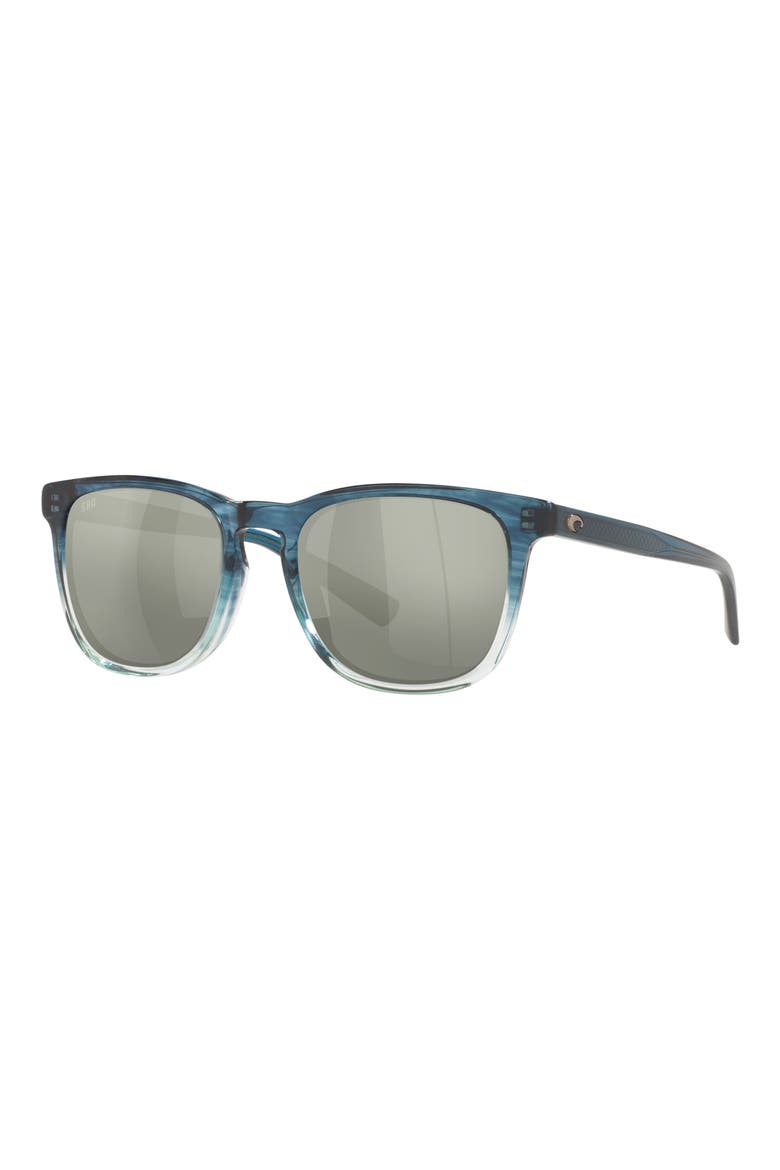 Sullivan 53mm Mirrored Polarized Square Sunglasses, Alternate, color, TEAL